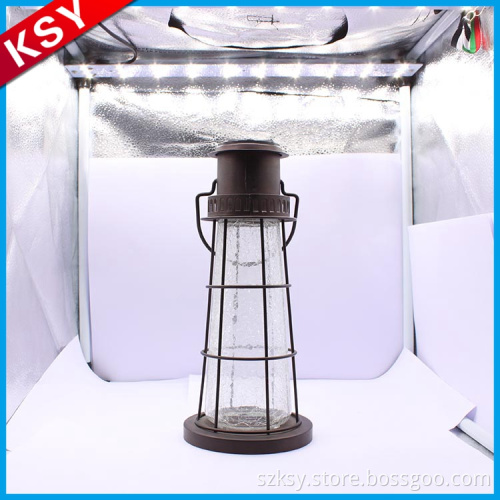 Volume Manufacture Superior Quality Bottle Lantern Lighthouse Metal Tree Wall Candle Holder